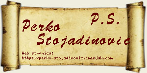 Perko Stojadinović vizit kartica